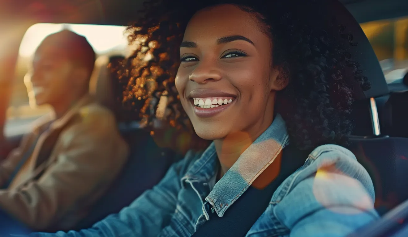 Girl driving to Grote Automotive in Rockford, Illinois