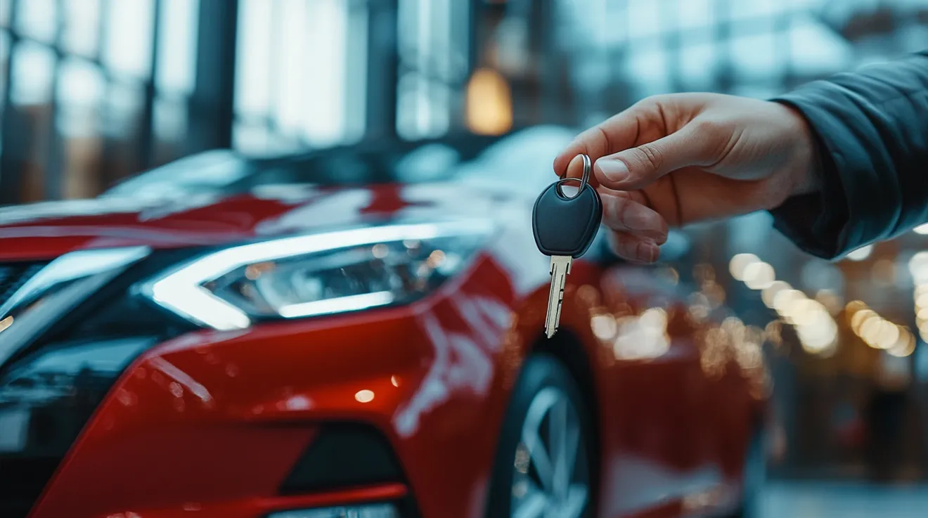 Keys to new car at Grote Automotive in Rockford, Illinois