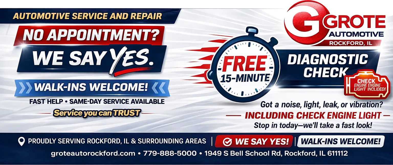 Free 15-minute service diagnostics for your car